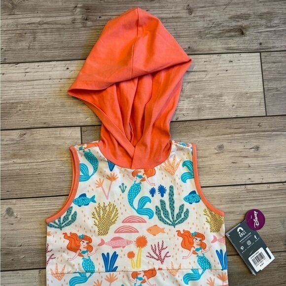 NWT Rag | Disney’s The Little Mermaid Princess Ariel Hooded Romper | Size: 5/6 - Picture 4 of 7